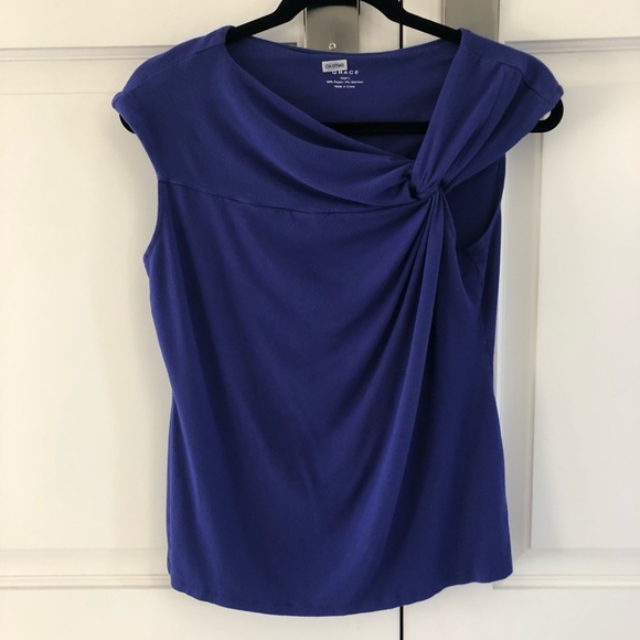 🛍️SALE 2 for $20 TOP Asymmetrical Twist Neckline T-shirt - Picture 1 of 4
